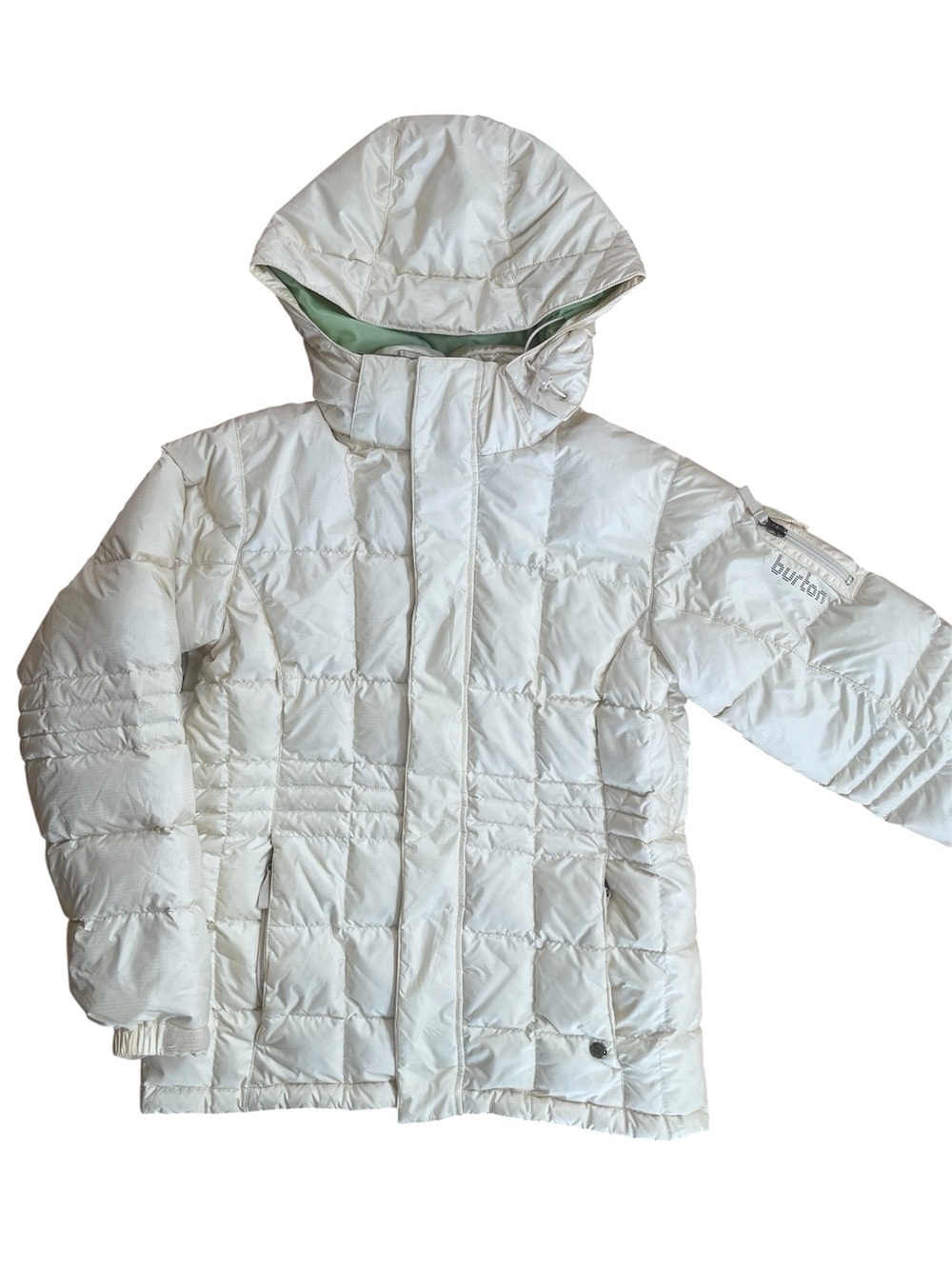 Burton Like New Cream Goose Down Puffer Heavyweight Longline Winter Ski Jacket